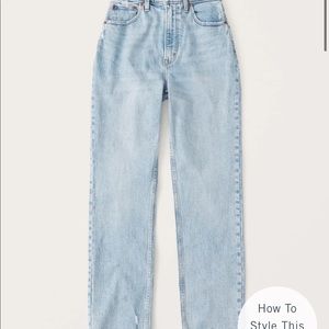 Abercrombie 90s Straight High Rise Jeans Curve Love 30 Tall
